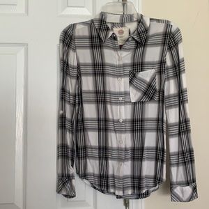 Black and White Plaid Shirt